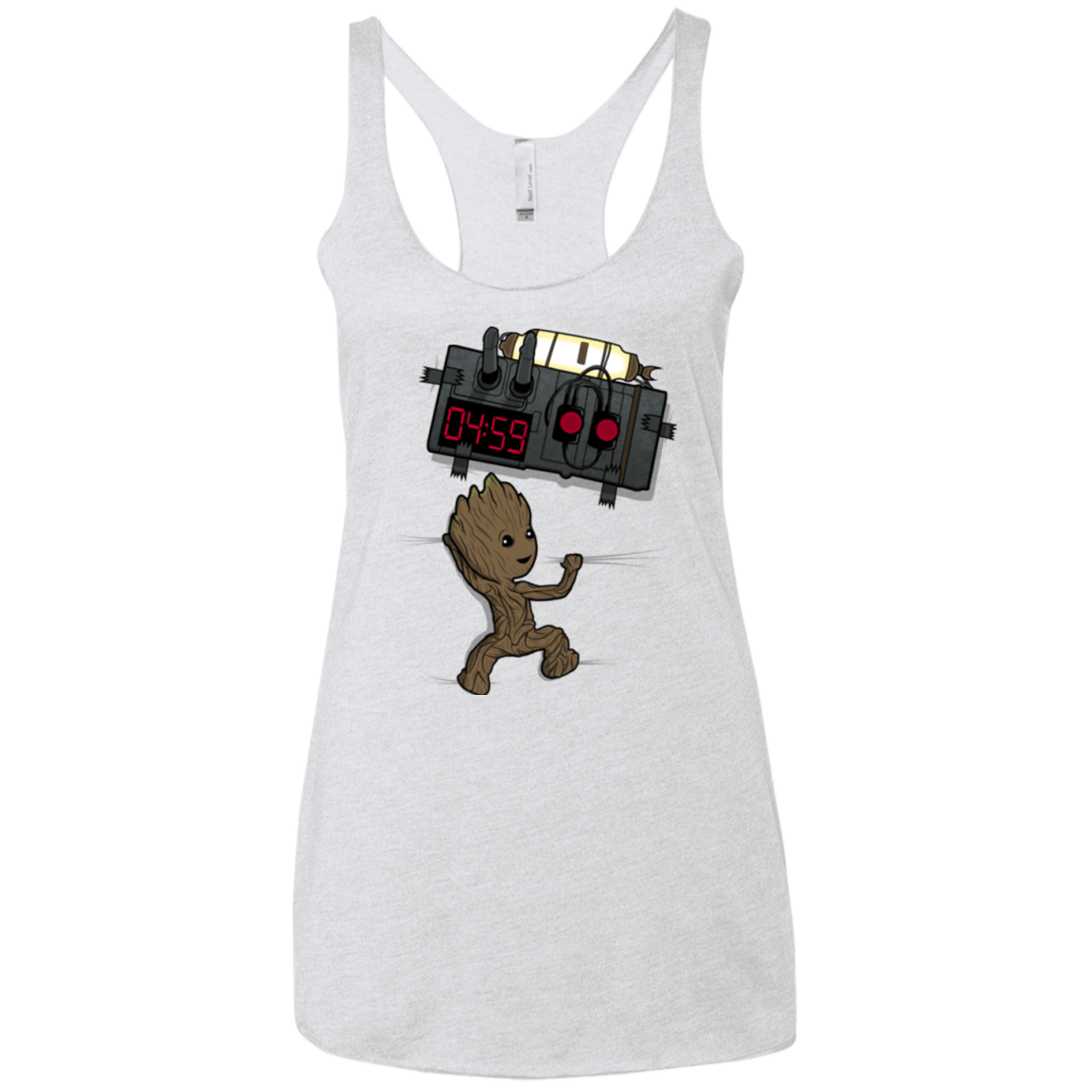 T-Shirts Heather White / X-Small Bomb In Your Chest! Women's Triblend Racerback Tank