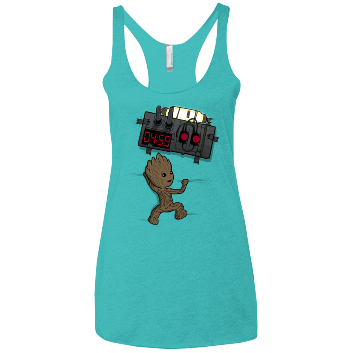 T-Shirts Tahiti Blue / X-Small Bomb In Your Chest! Women's Triblend Racerback Tank