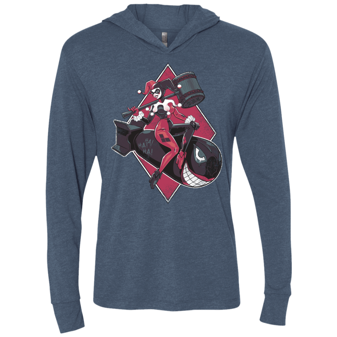 T-Shirts Indigo / X-Small Bombs Away Triblend Long Sleeve Hoodie Tee