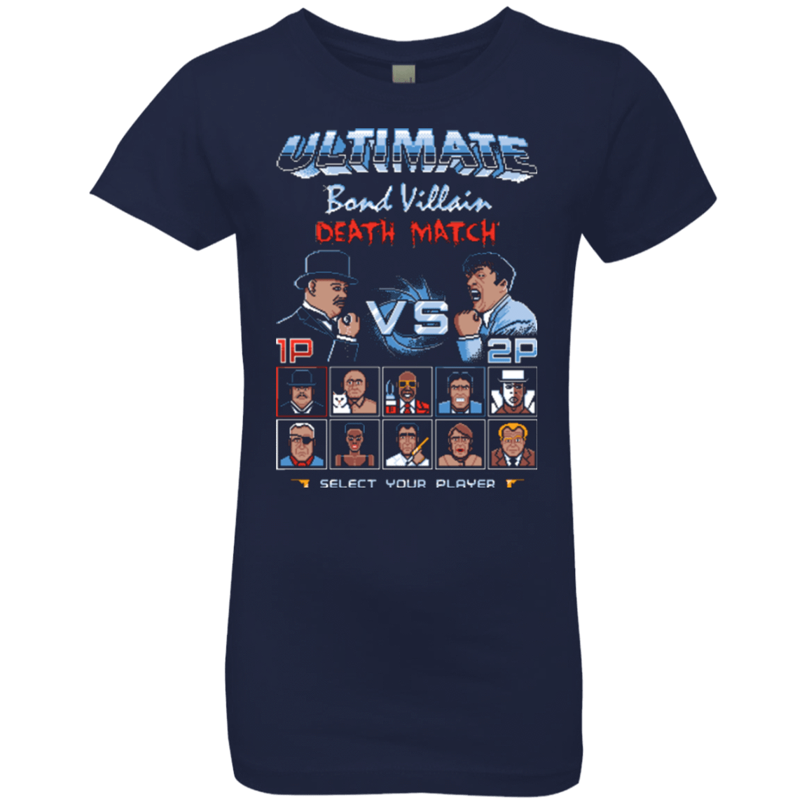 T-Shirts Midnight Navy / YXS Bond Villain Death Match Girls Premium T-Shirt