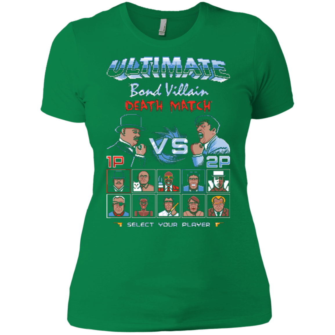 T-Shirts Kelly Green / X-Small Bond Villain Death Match Women's Premium T-Shirt
