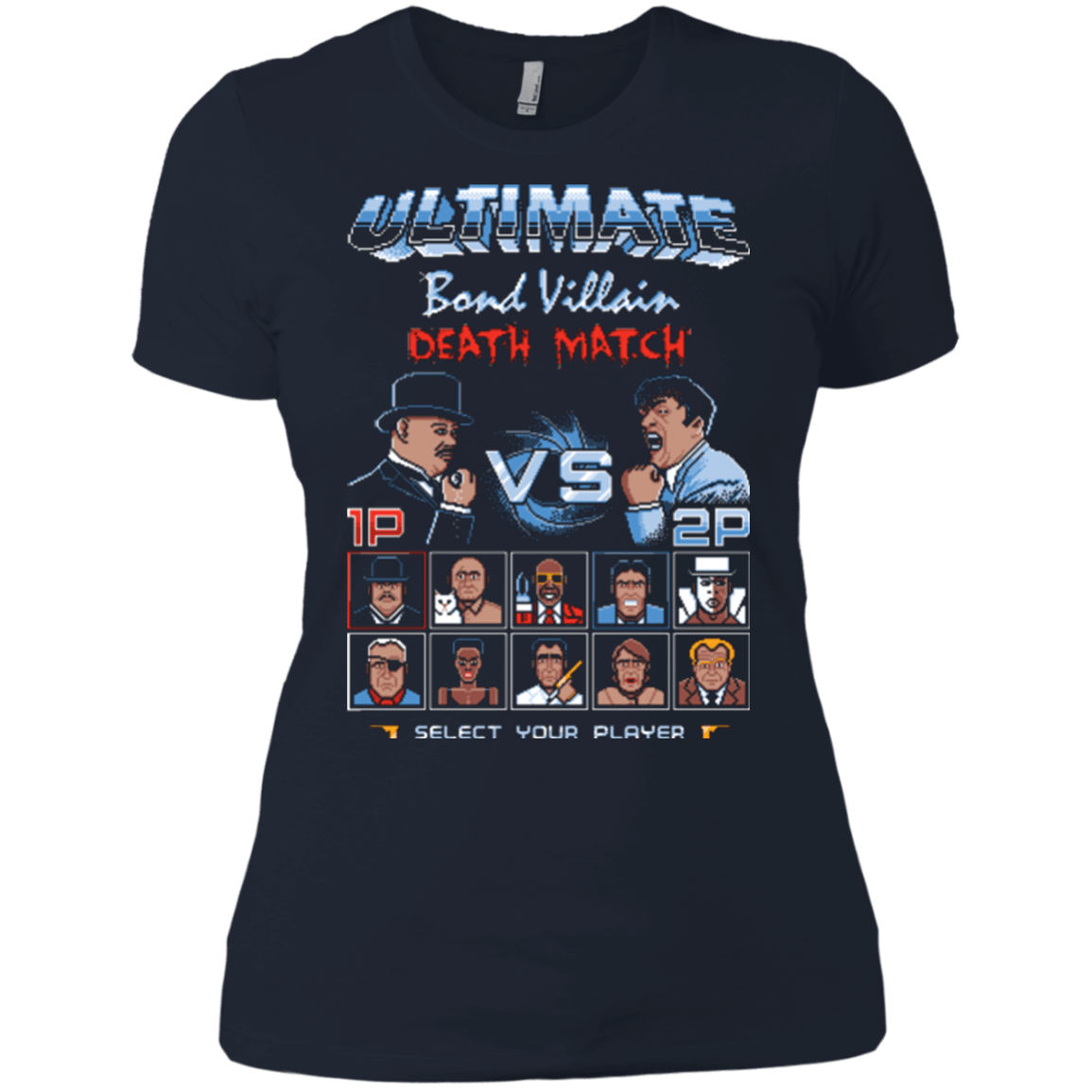 T-Shirts Midnight Navy / X-Small Bond Villain Death Match Women's Premium T-Shirt