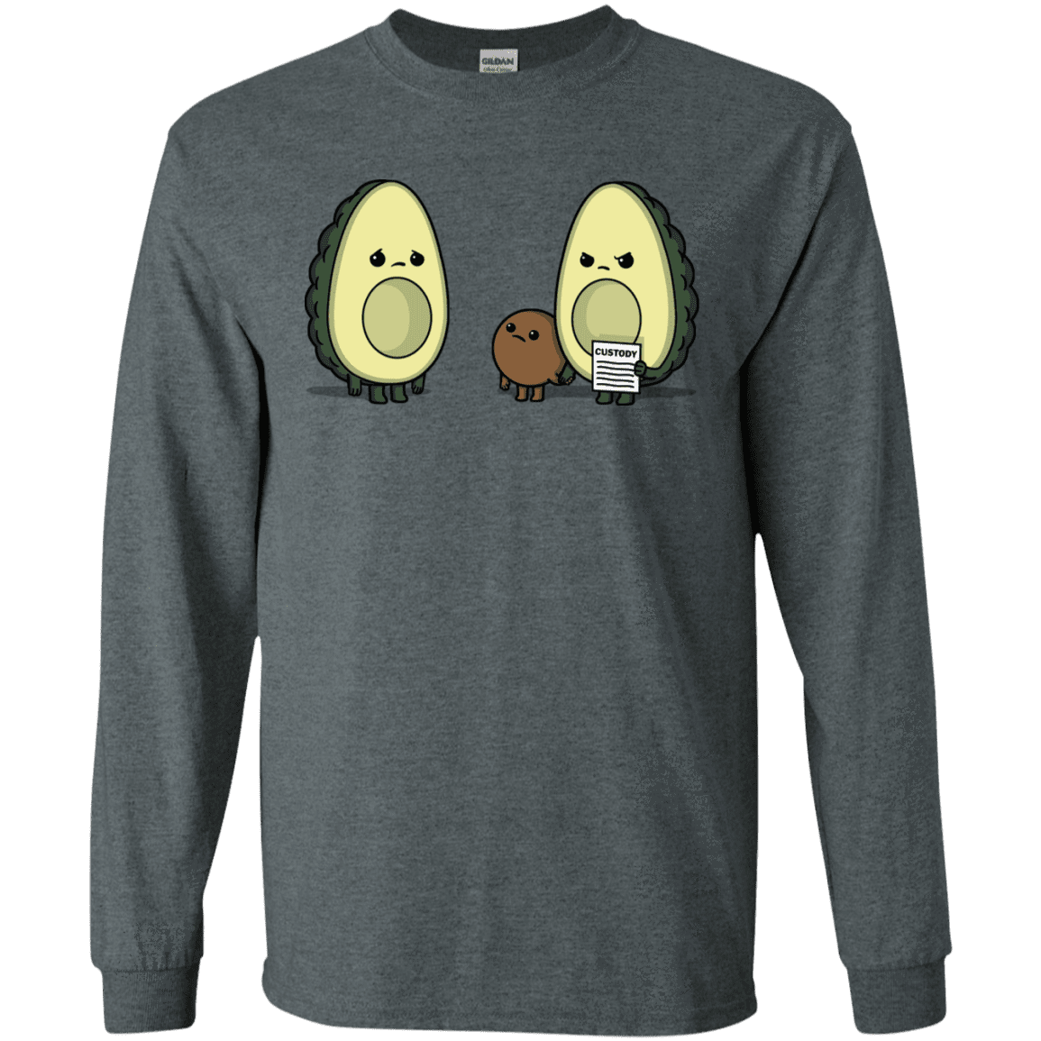 T-Shirts Dark Heather / S Bone Custody Men's Long Sleeve T-Shirt