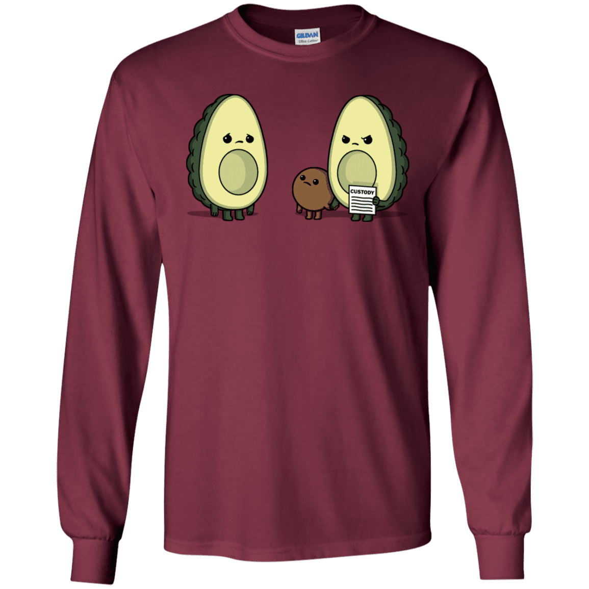 T-Shirts Maroon / S Bone Custody Men's Long Sleeve T-Shirt