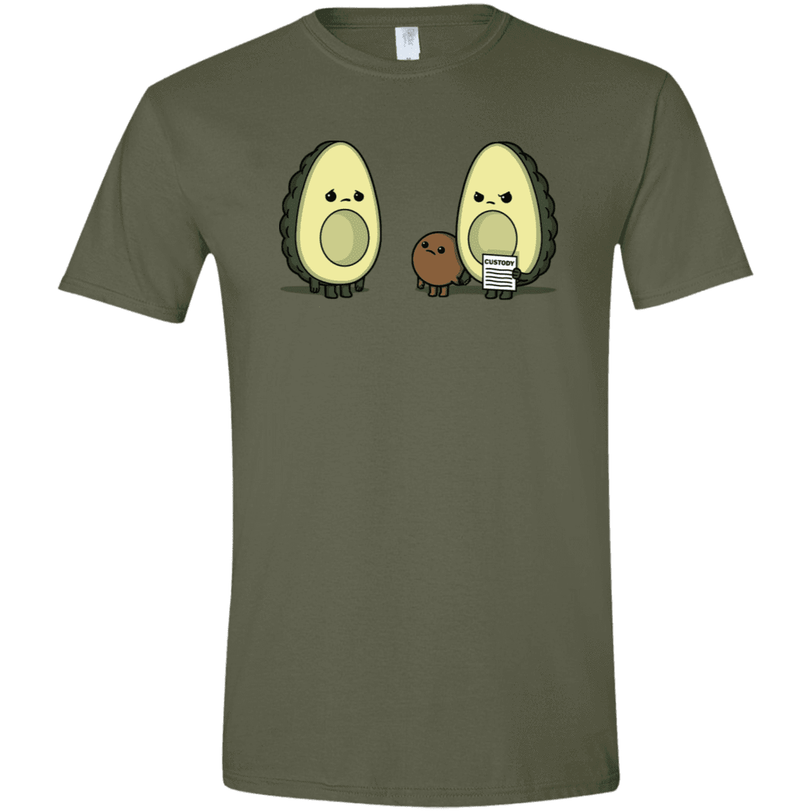 T-Shirts Military Green / S Bone Custody Men's Semi-Fitted Softstyle
