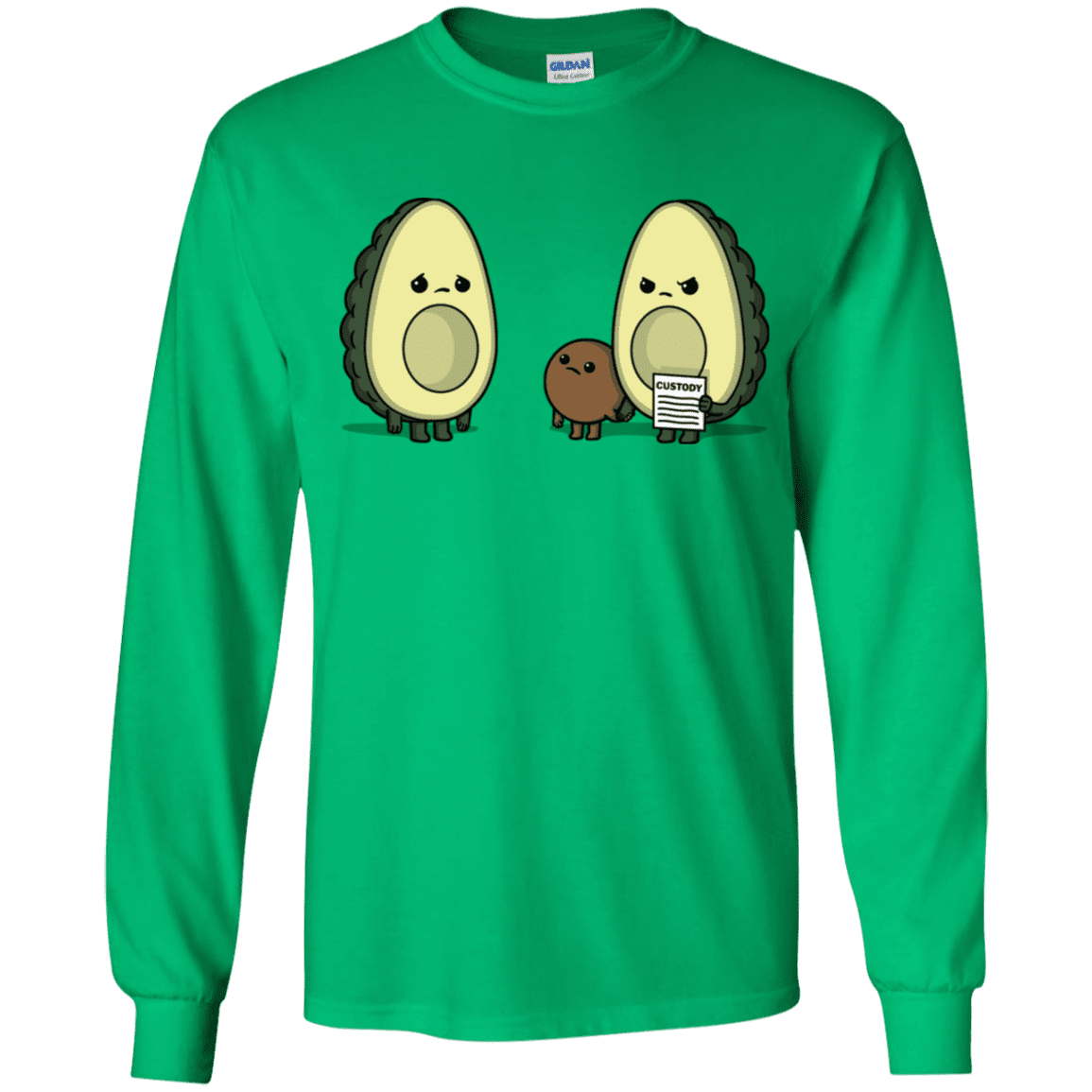 T-Shirts Irish Green / YS Bone Custody Youth Long Sleeve T-Shirt