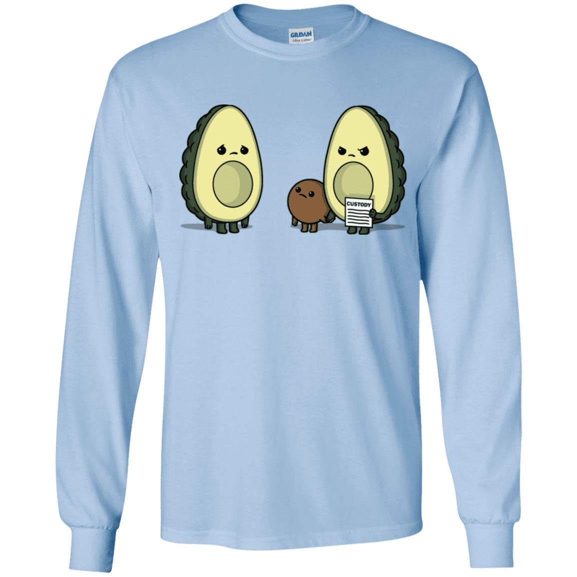 T-Shirts Light Blue / YS Bone Custody Youth Long Sleeve T-Shirt