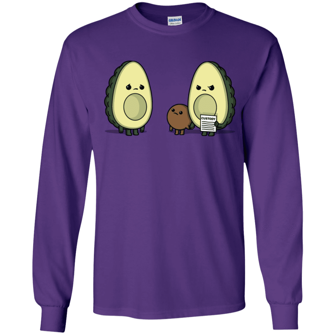 T-Shirts Purple / YS Bone Custody Youth Long Sleeve T-Shirt