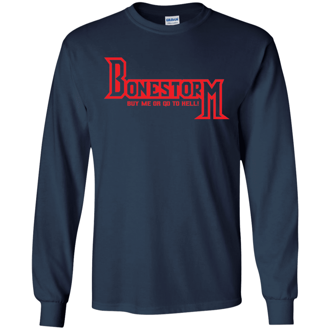 T-Shirts Navy / S BONESTORM Men's Long Sleeve T-Shirt