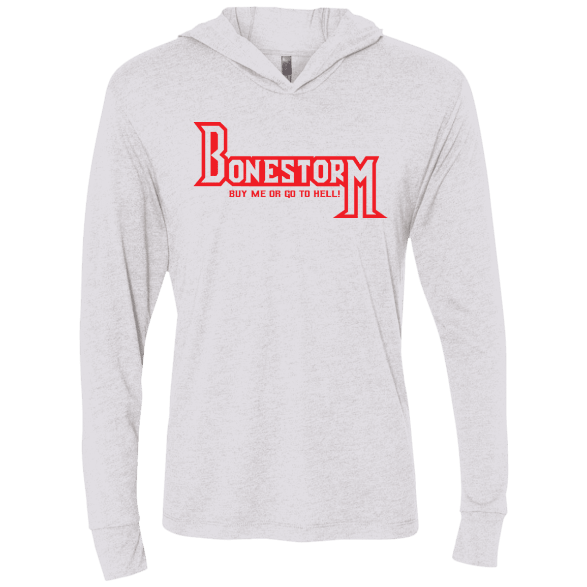T-Shirts Heather White / X-Small BONESTORM Triblend Long Sleeve Hoodie Tee