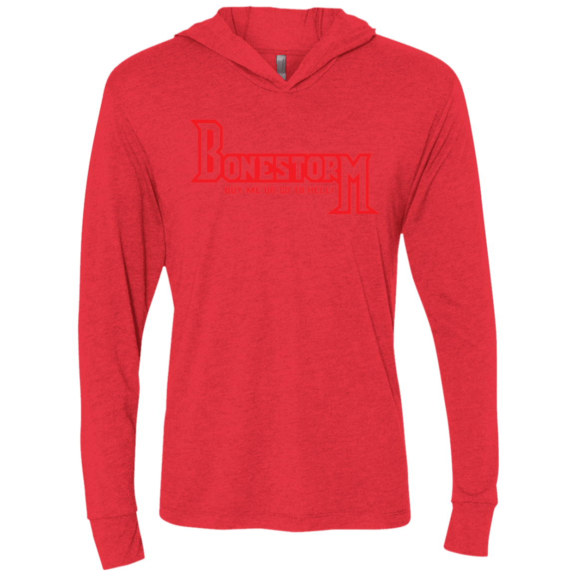 T-Shirts Vintage Red / X-Small BONESTORM Triblend Long Sleeve Hoodie Tee