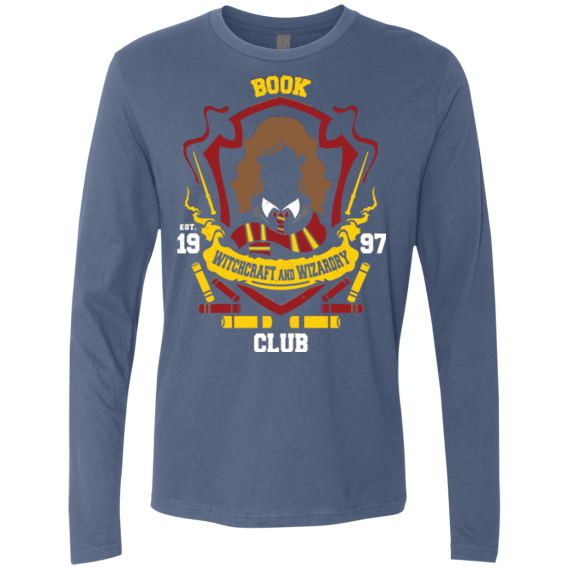 T-Shirts Indigo / Small Book Club Men's Premium Long Sleeve