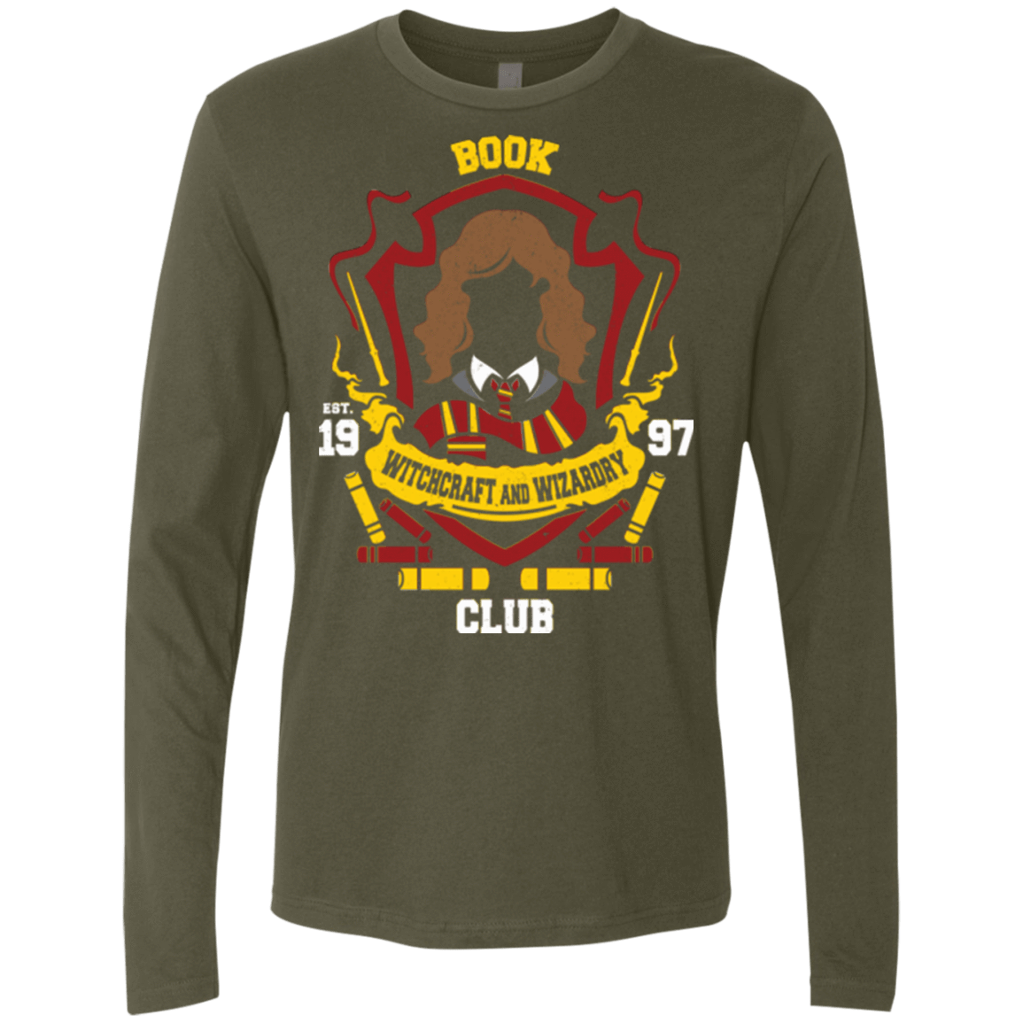 T-Shirts Military Green / Small Book Club Men's Premium Long Sleeve