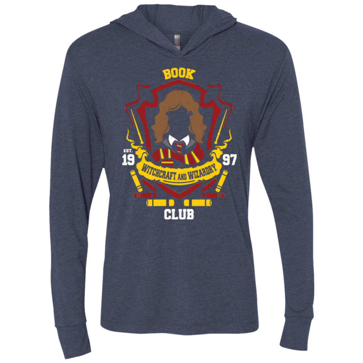 T-Shirts Vintage Navy / X-Small Book Club Triblend Long Sleeve Hoodie Tee