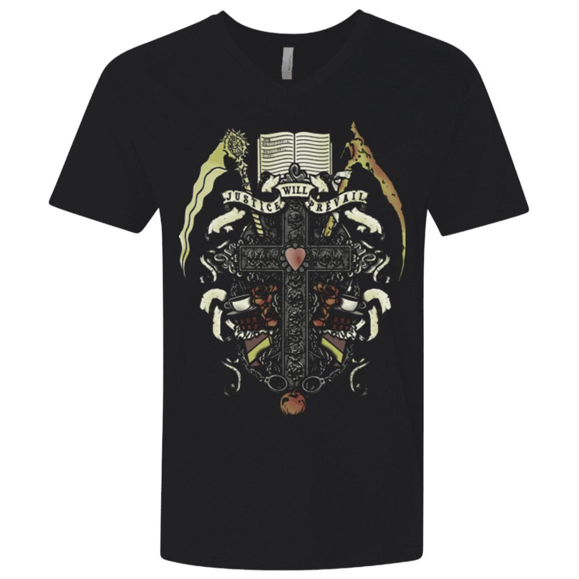 T-Shirts Black / X-Small Book of Death Men's Premium V-Neck