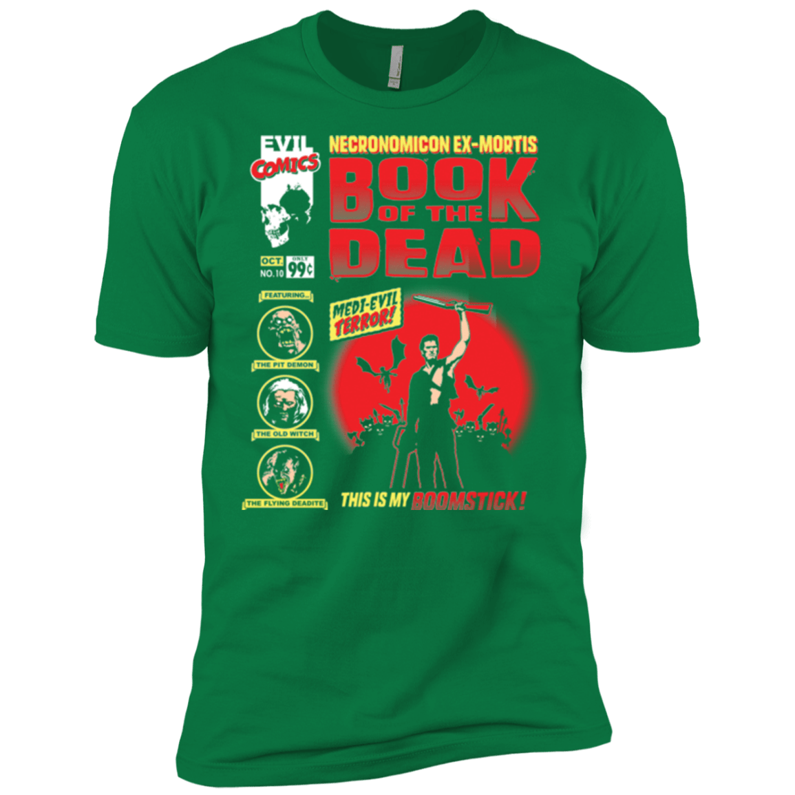 T-Shirts Kelly Green / X-Small Book Of The Dead Men's Premium T-Shirt