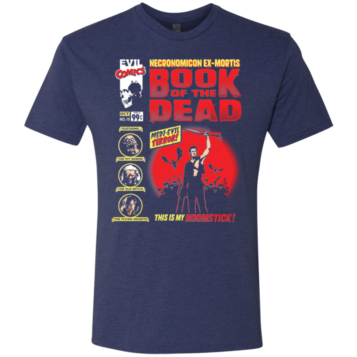 T-Shirts Vintage Navy / Small Book Of The Dead Men's Triblend T-Shirt