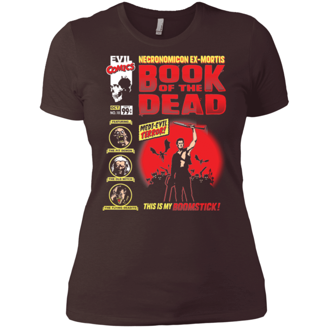 T-Shirts Dark Chocolate / X-Small Book Of The Dead Women's Premium T-Shirt