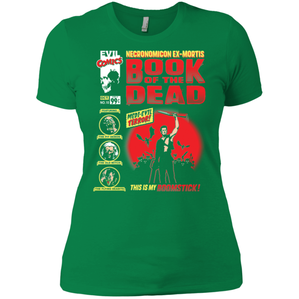 T-Shirts Kelly Green / X-Small Book Of The Dead Women's Premium T-Shirt