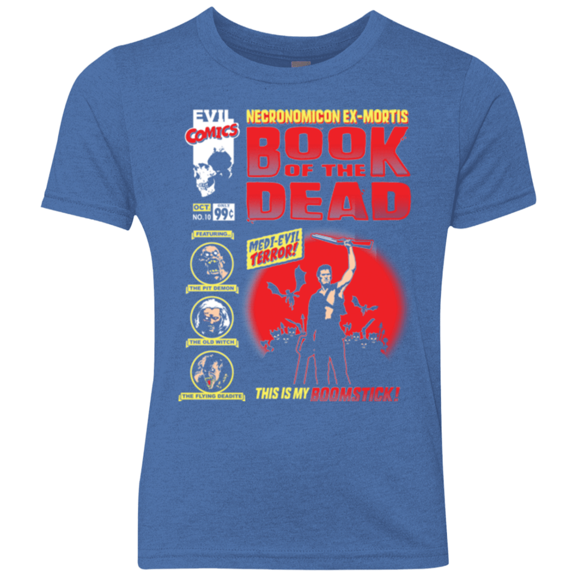 T-Shirts Vintage Royal / YXS Book Of The Dead Youth Triblend T-Shirt