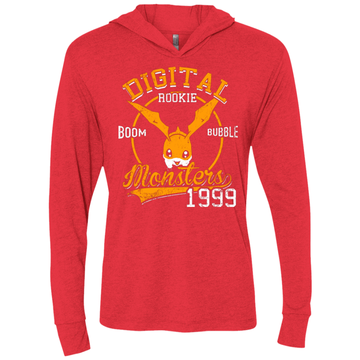 T-Shirts Vintage Red / X-Small BOOM BUBBLE Triblend Long Sleeve Hoodie Tee