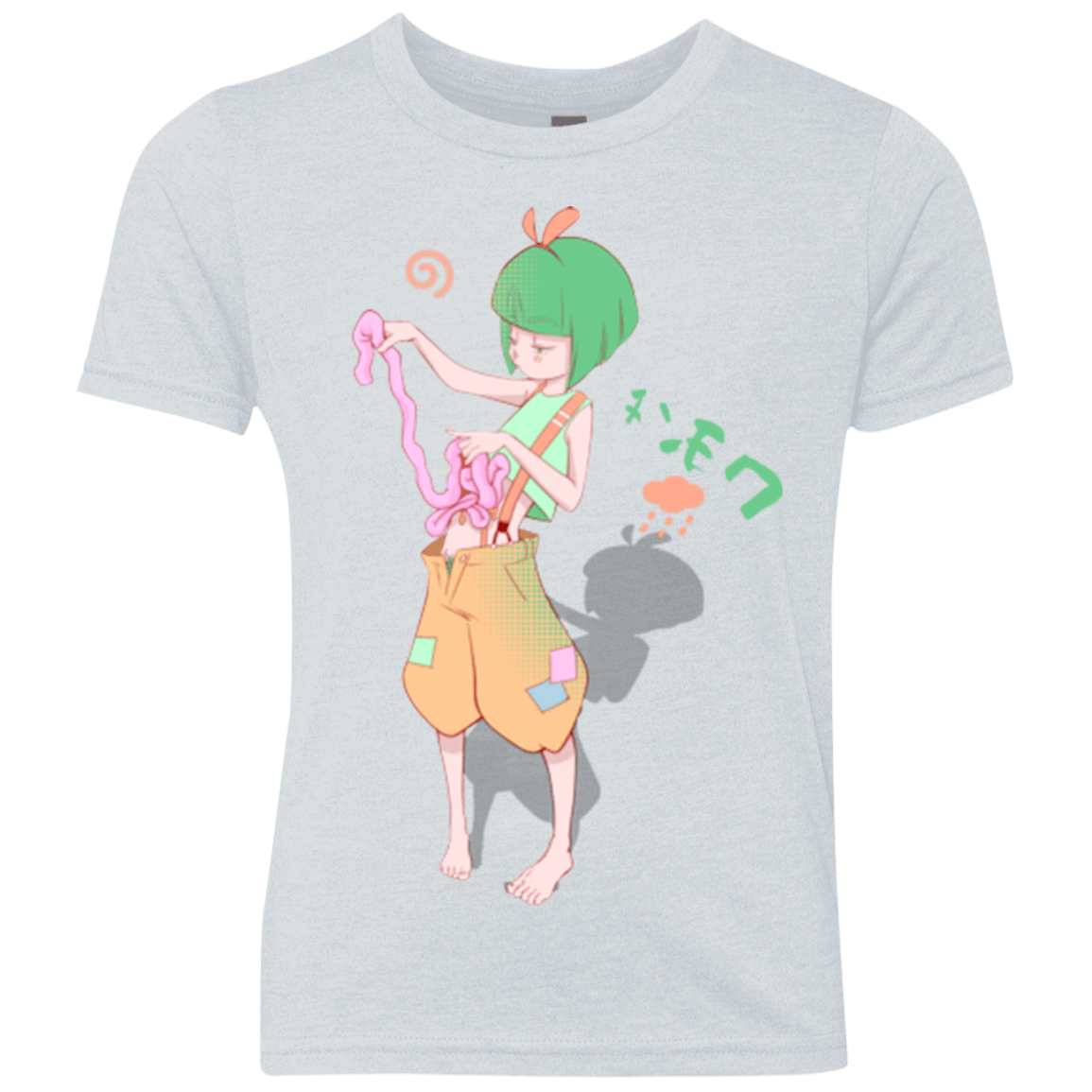 T-Shirts Heather White / YXS Boring Intestinos Youth Triblend T-Shirt