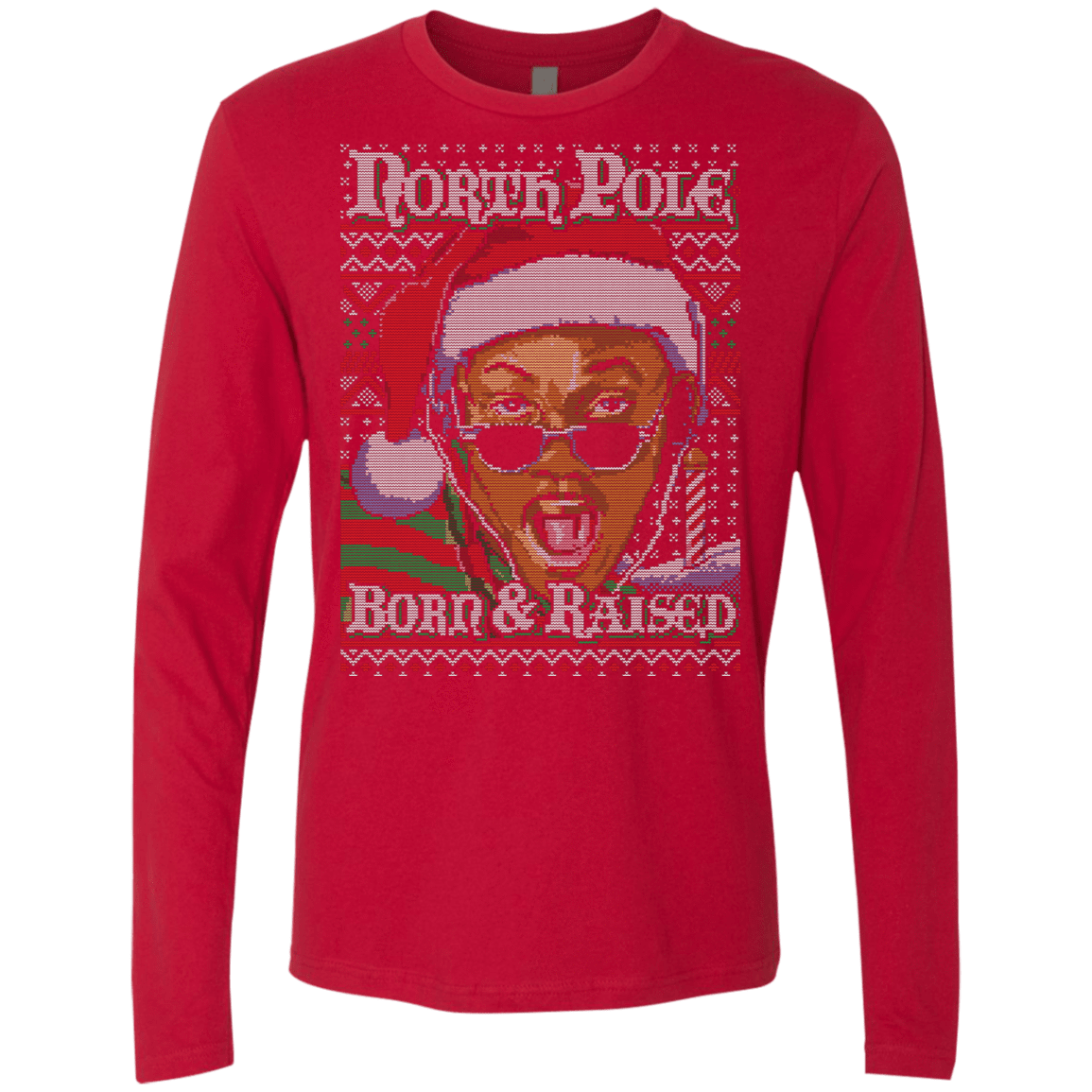 T-Shirts Red / Small BORN AND RAISED Men's Premium Long Sleeve