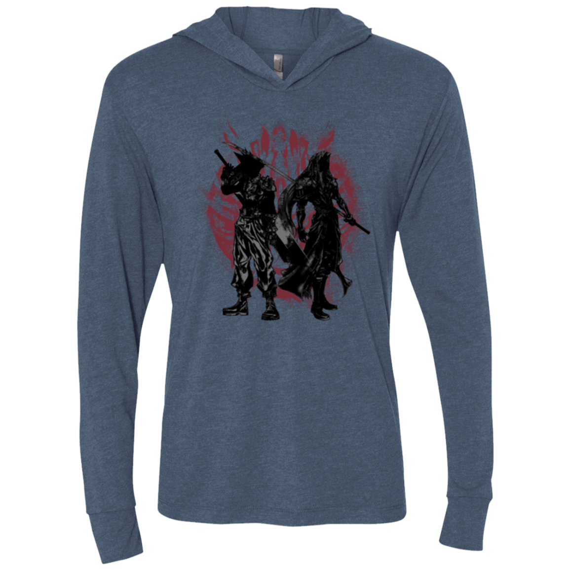 T-Shirts Indigo / X-Small Born Enemies Triblend Long Sleeve Hoodie Tee