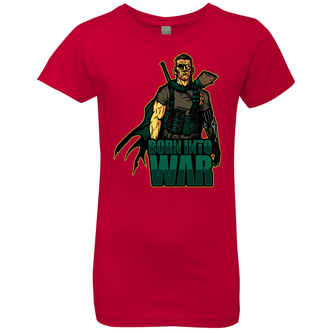 T-Shirts Red / YXS Born Into War Girls Premium T-Shirt