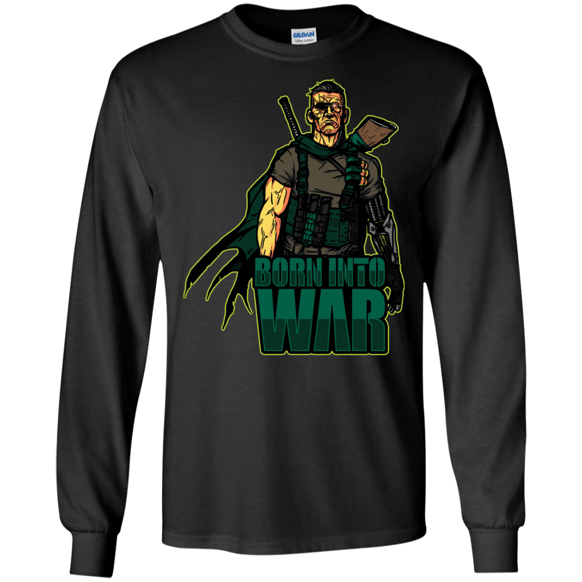 T-Shirts Black / S Born Into War Men's Long Sleeve T-Shirt