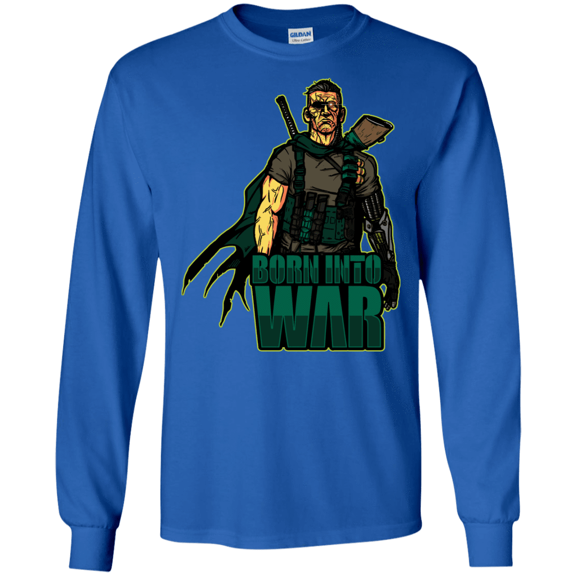 T-Shirts Royal / S Born Into War Men's Long Sleeve T-Shirt