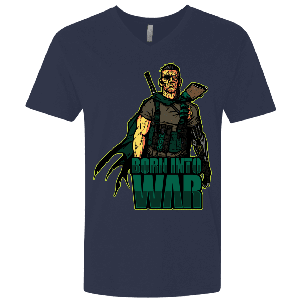 T-Shirts Midnight Navy / X-Small Born Into War Men's Premium V-Neck