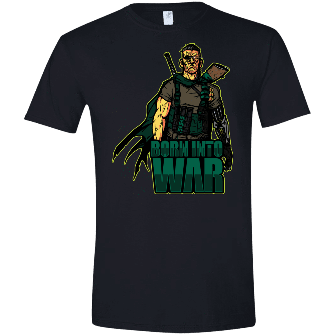 T-Shirts Black / X-Small Born Into War Men's Semi-Fitted Softstyle