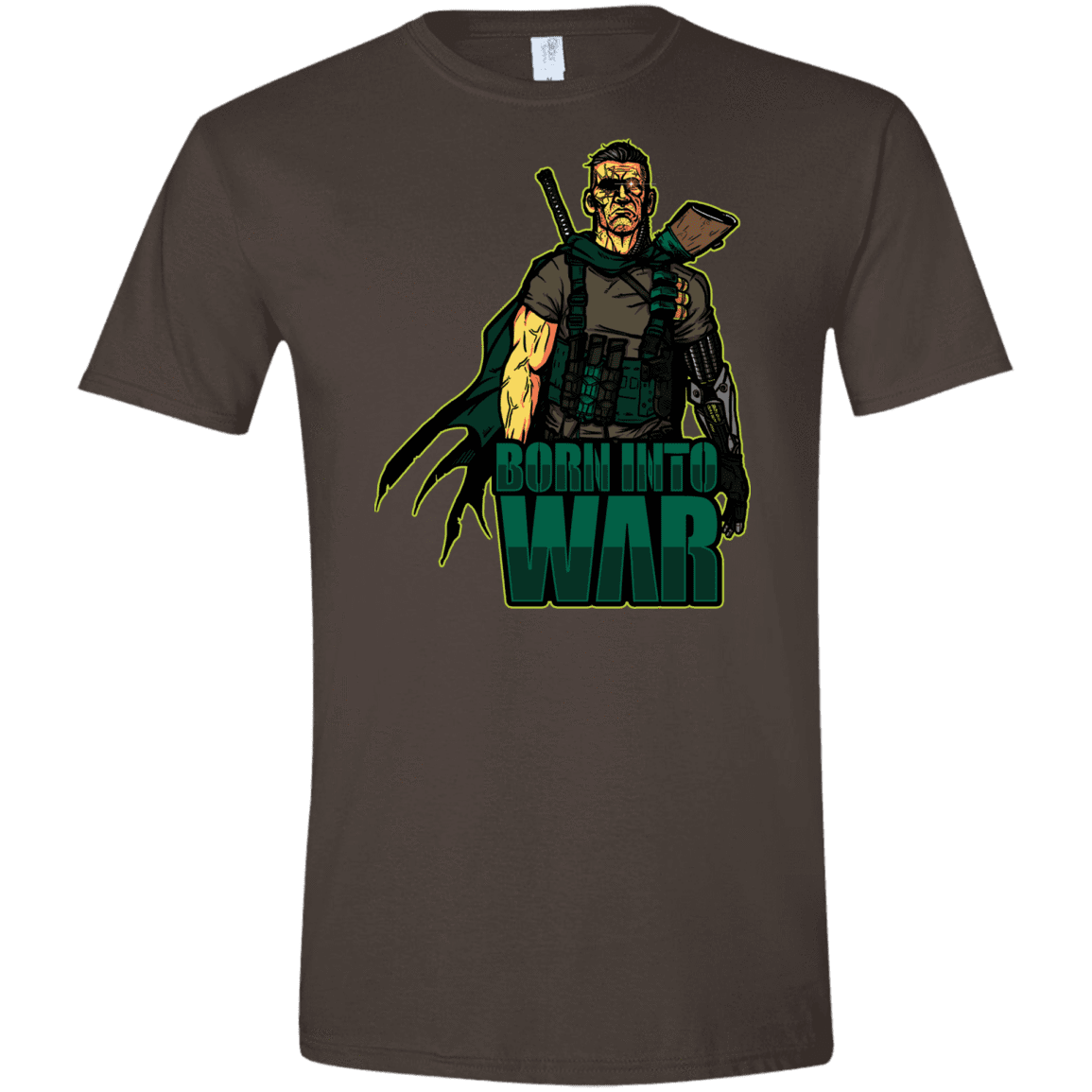T-Shirts Dark Chocolate / S Born Into War Men's Semi-Fitted Softstyle