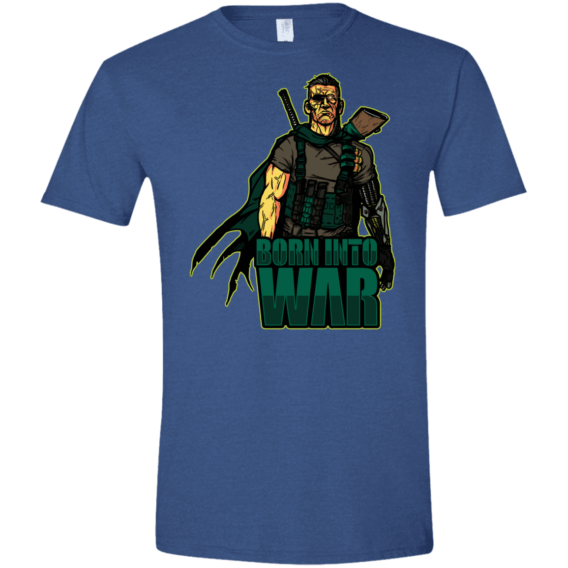 T-Shirts Heather Royal / X-Small Born Into War Men's Semi-Fitted Softstyle