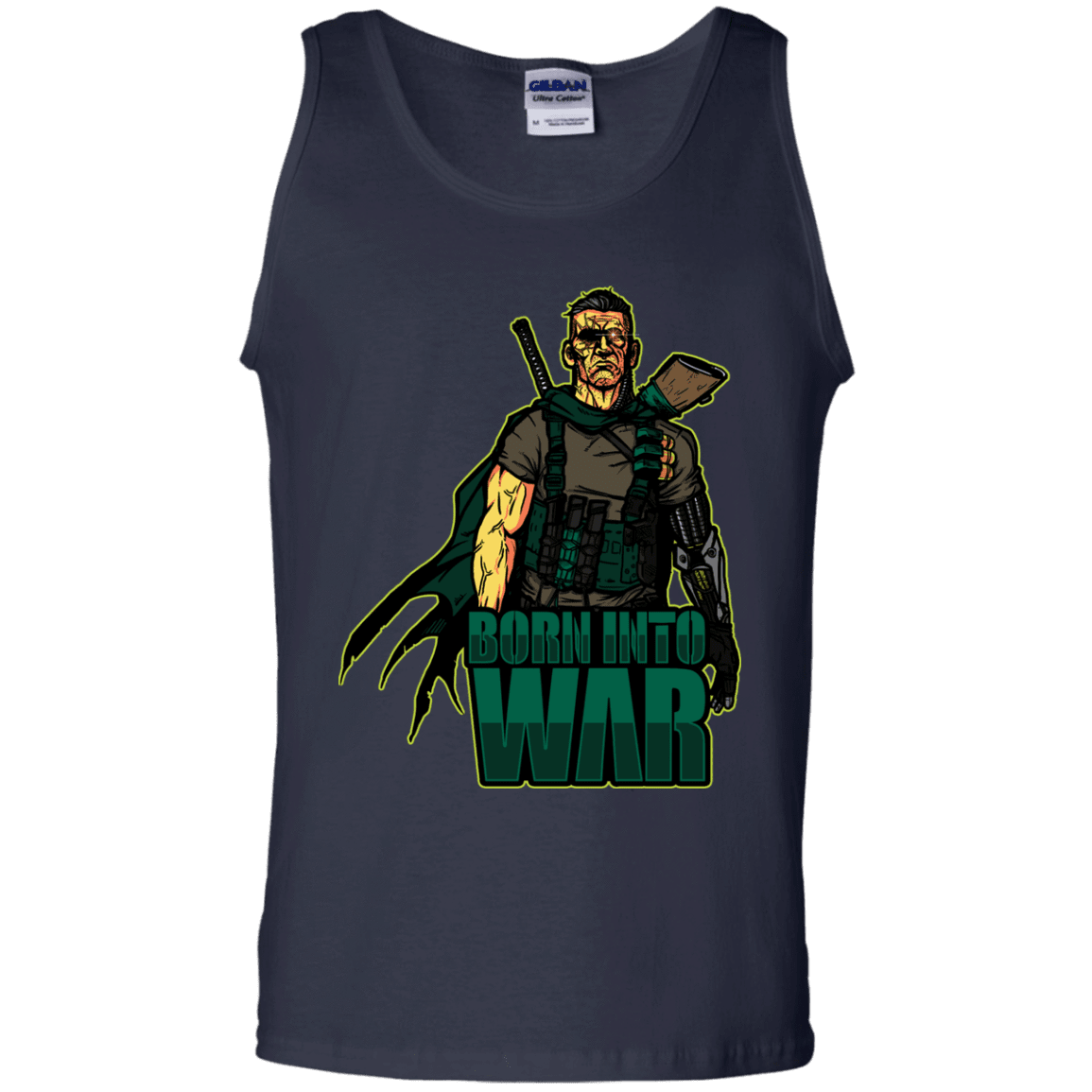 T-Shirts Navy / S Born Into War Men's Tank Top