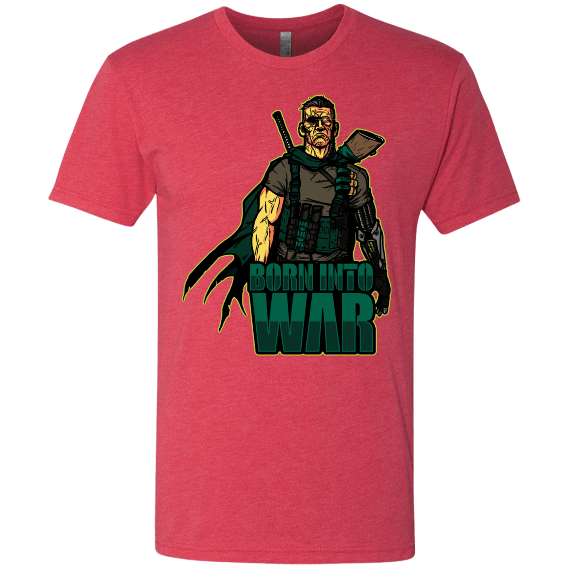 T-Shirts Vintage Red / S Born Into War Men's Triblend T-Shirt