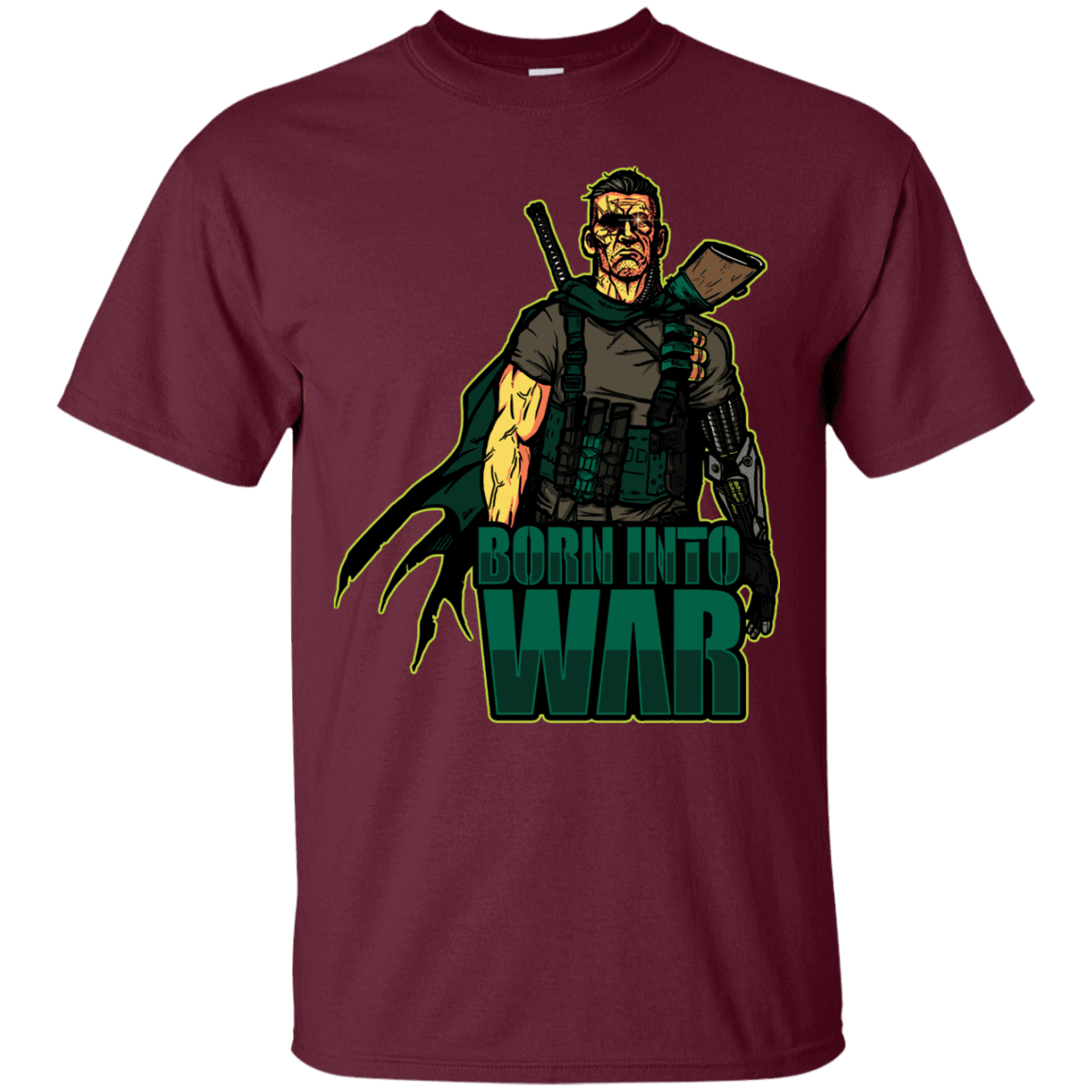 T-Shirts Maroon / S Born Into War T-Shirt