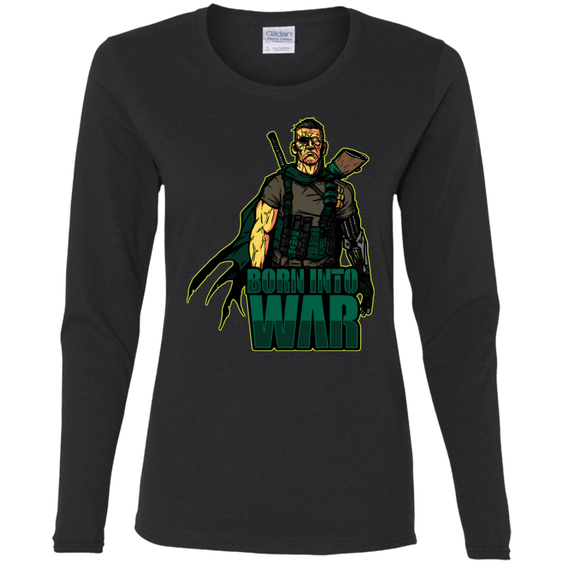 T-Shirts Black / S Born Into War Women's Long Sleeve T-Shirt