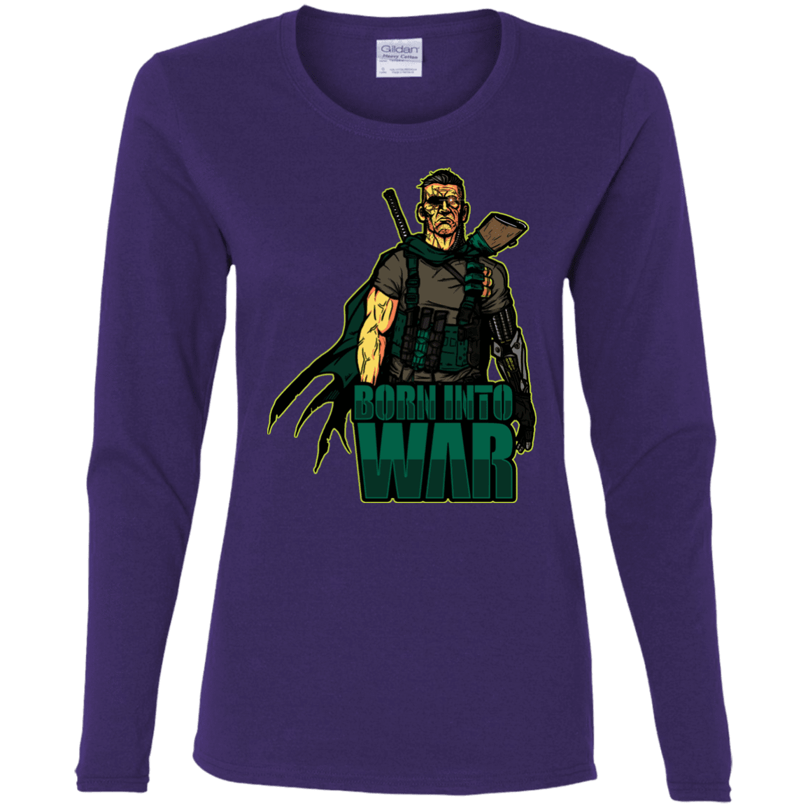 T-Shirts Purple / S Born Into War Women's Long Sleeve T-Shirt