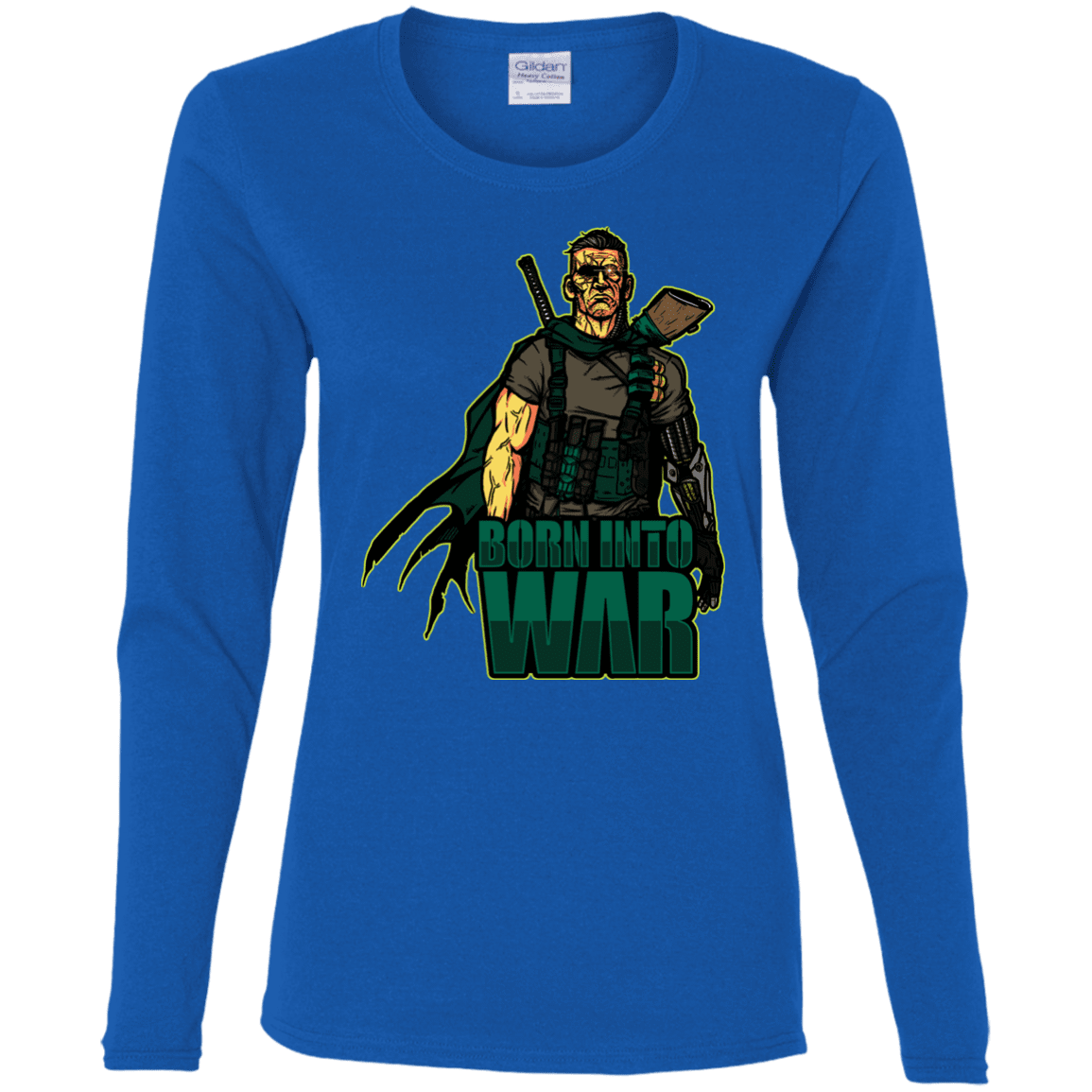 T-Shirts Royal / S Born Into War Women's Long Sleeve T-Shirt