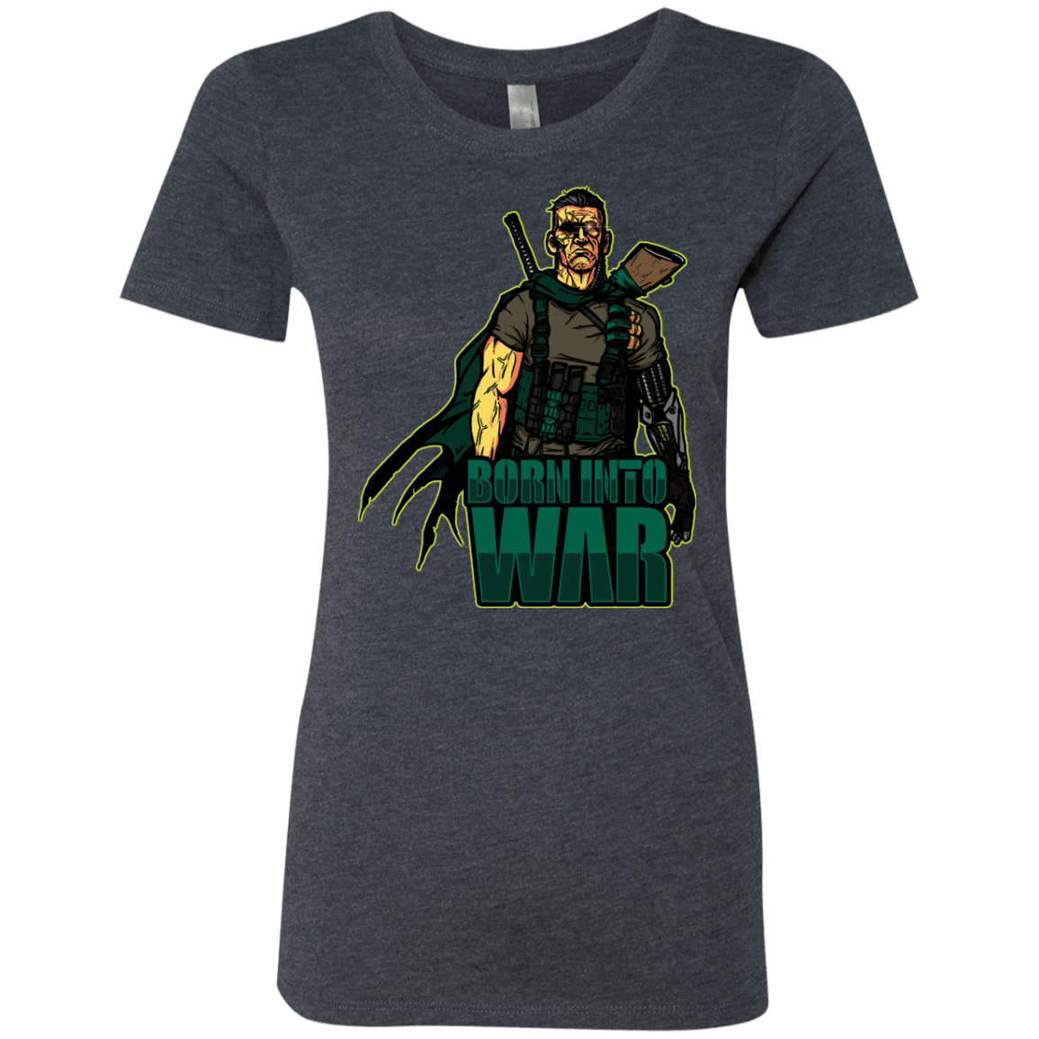 T-Shirts Vintage Navy / S Born Into War Women's Triblend T-Shirt