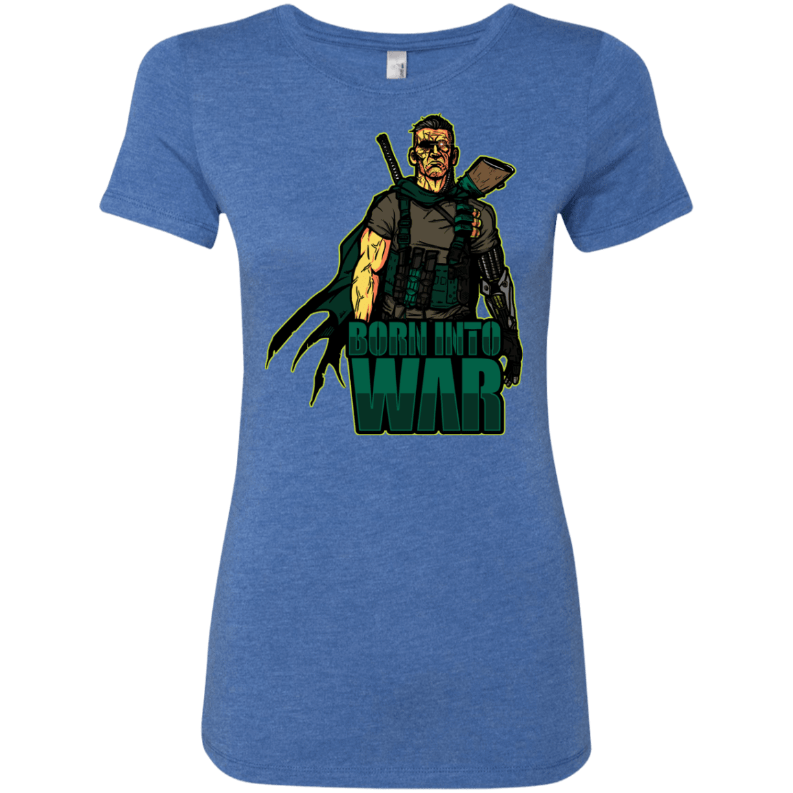 T-Shirts Vintage Royal / S Born Into War Women's Triblend T-Shirt