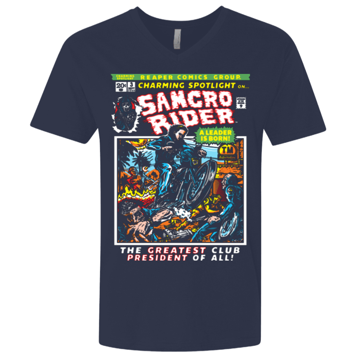 T-Shirts Midnight Navy / X-Small Born Leader Men's Premium V-Neck