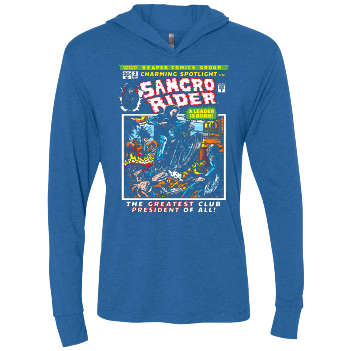 T-Shirts Vintage Royal / X-Small Born Leader Triblend Long Sleeve Hoodie Tee