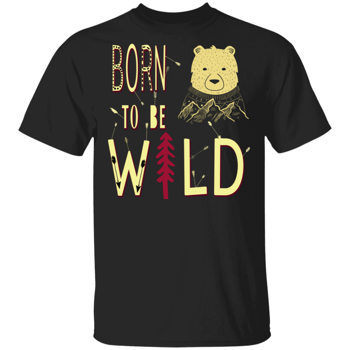 T-Shirts Black / S Born To Be Wild Bear T-Shirt