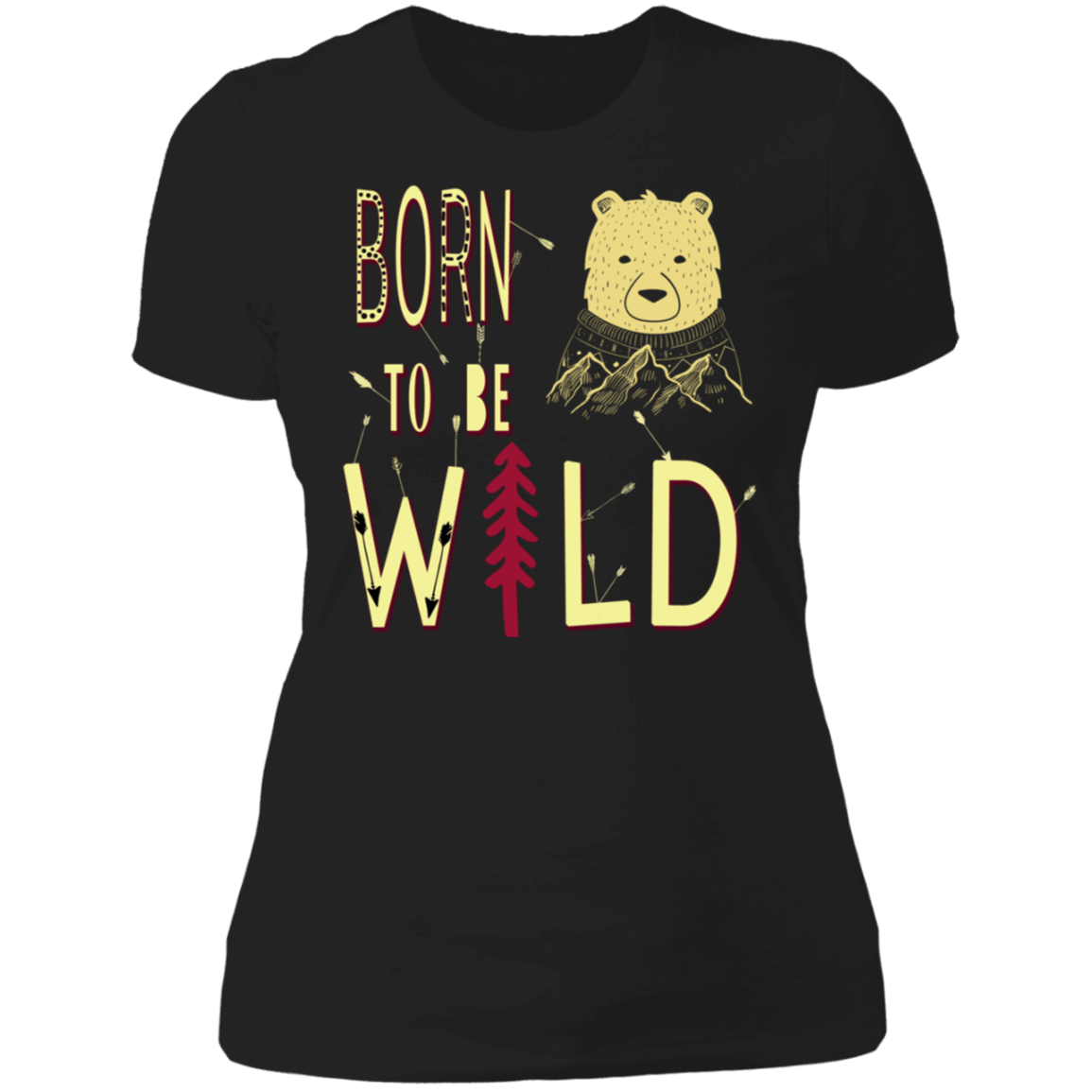 T-Shirts Black / S Born To Be Wild Bear Women's Premium T-Shirt