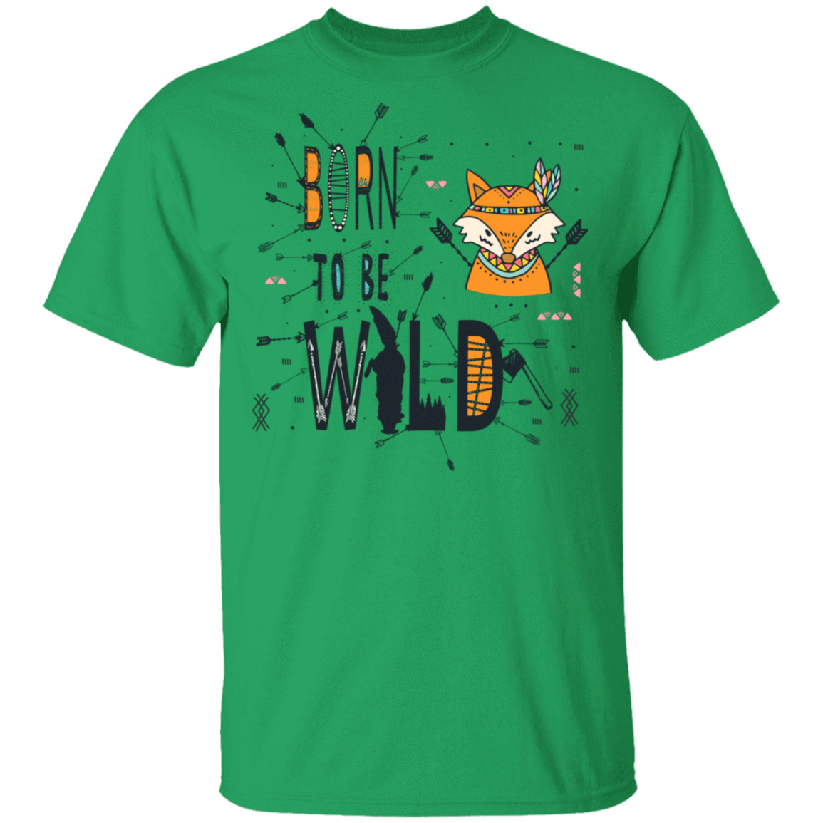 T-Shirts Irish Green / S Born To Be Wild Fox T-Shirt