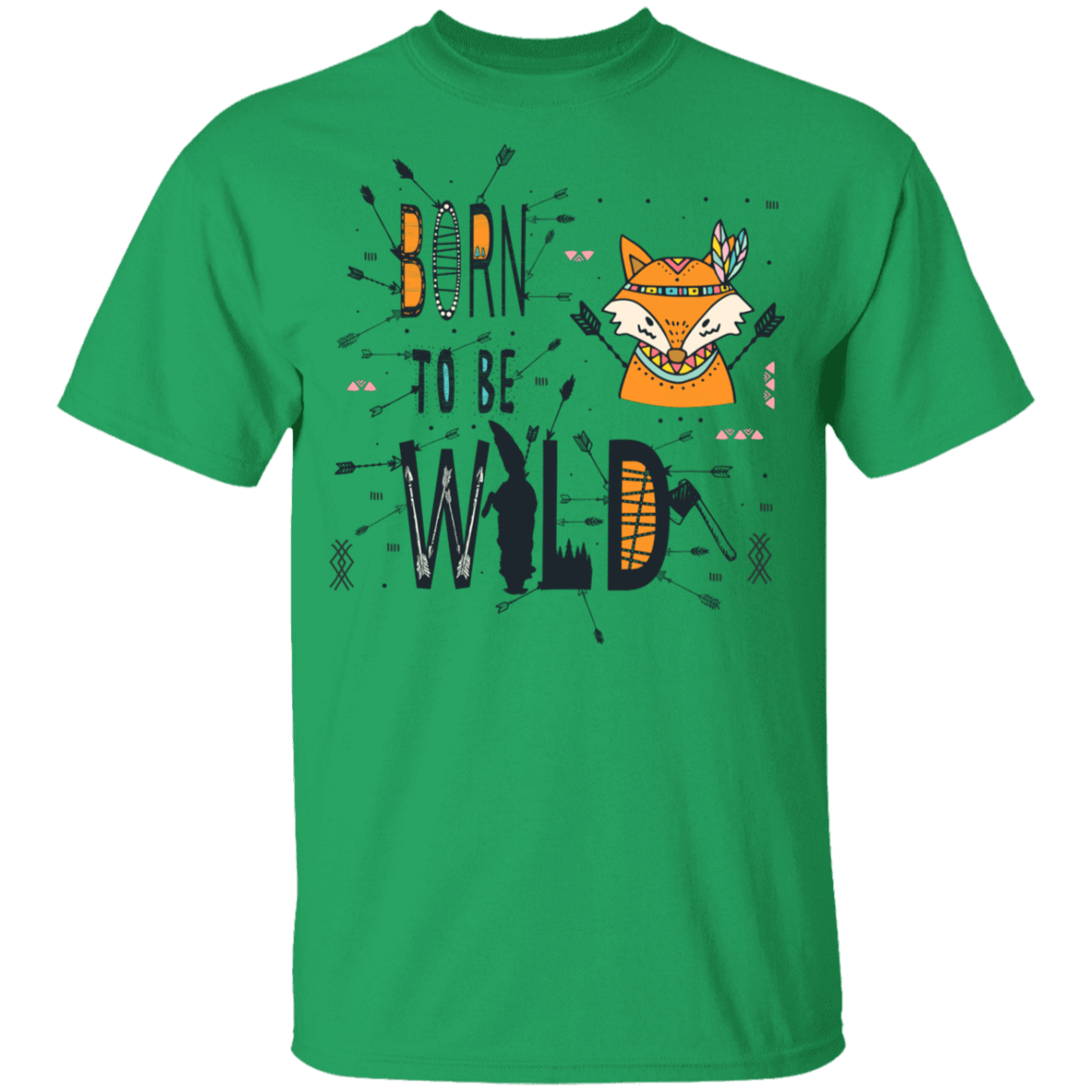 T-Shirts Irish Green / YXS Born To Be Wild Fox Youth T-Shirt