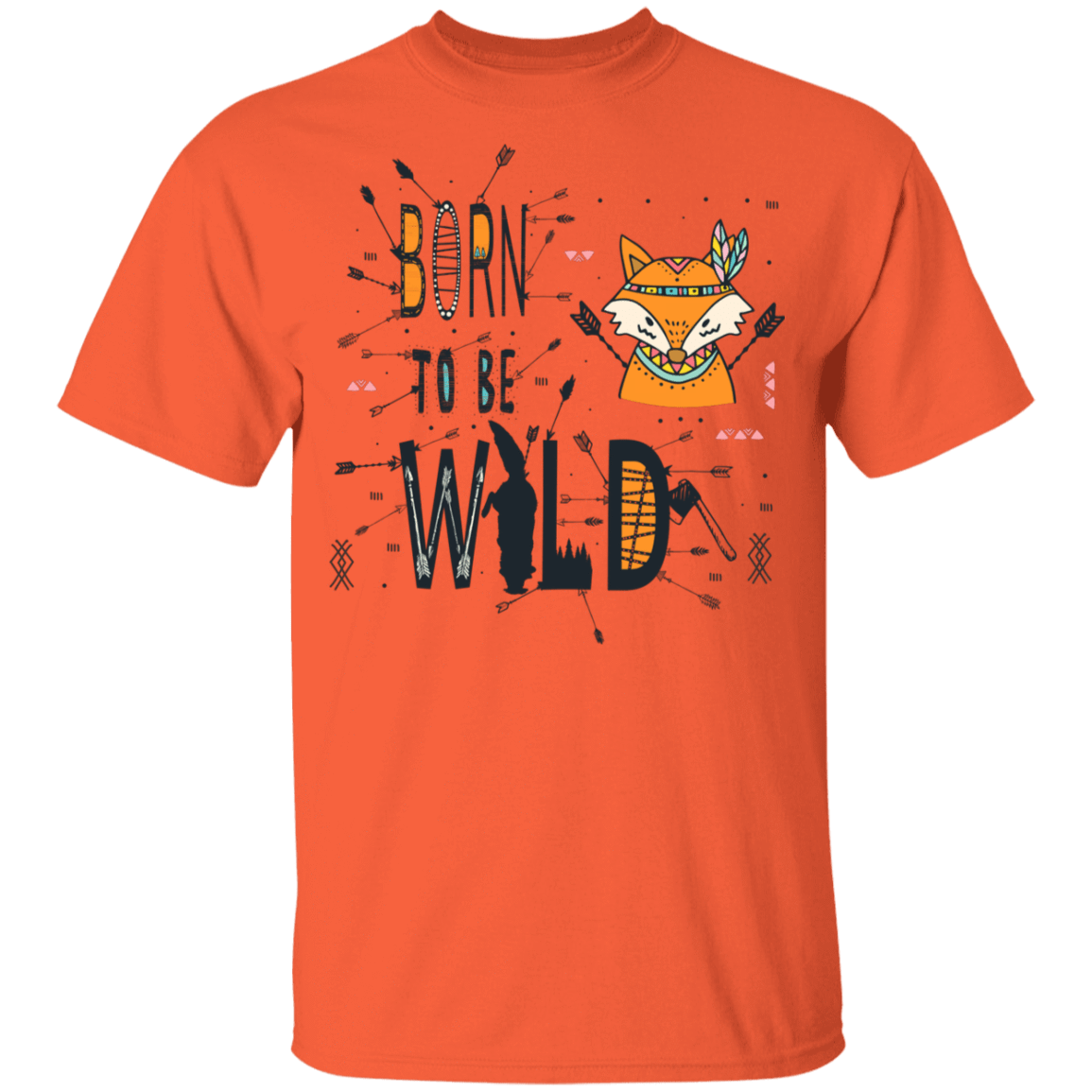 T-Shirts Orange / YXS Born To Be Wild Fox Youth T-Shirt